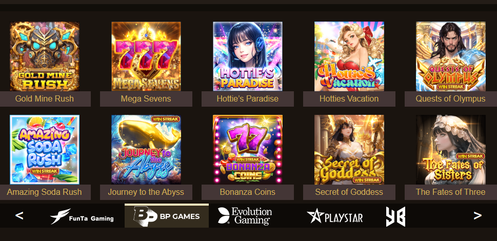 BP Games slot games